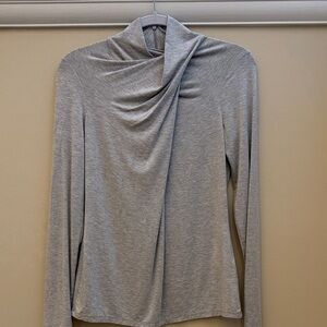 Elie Tahari Heather Gray Knit Top